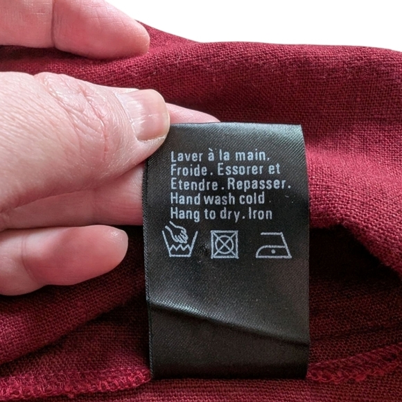 Kaliyana Zipper Top Brick Roma Rust Red Linen Blend Tunic Witchy Y2K Women S/M - Picture 11 of 13